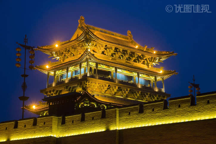 山西平遥古城夜景|优图佳视