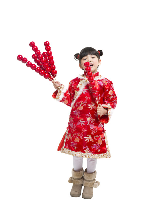 棚拍中国新年唐装儿童拿糖葫芦|优图佳视